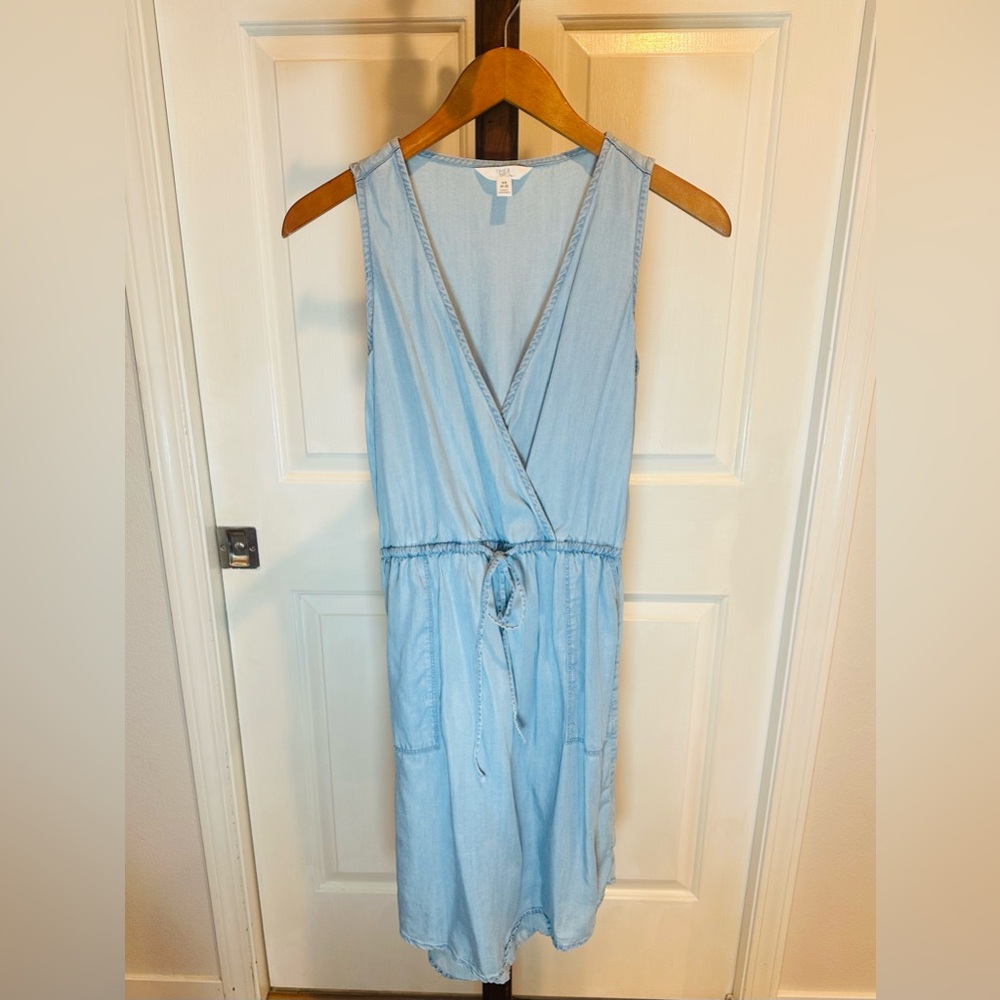 Time and Tru Light Blue Chambray Dress XS (0-2)